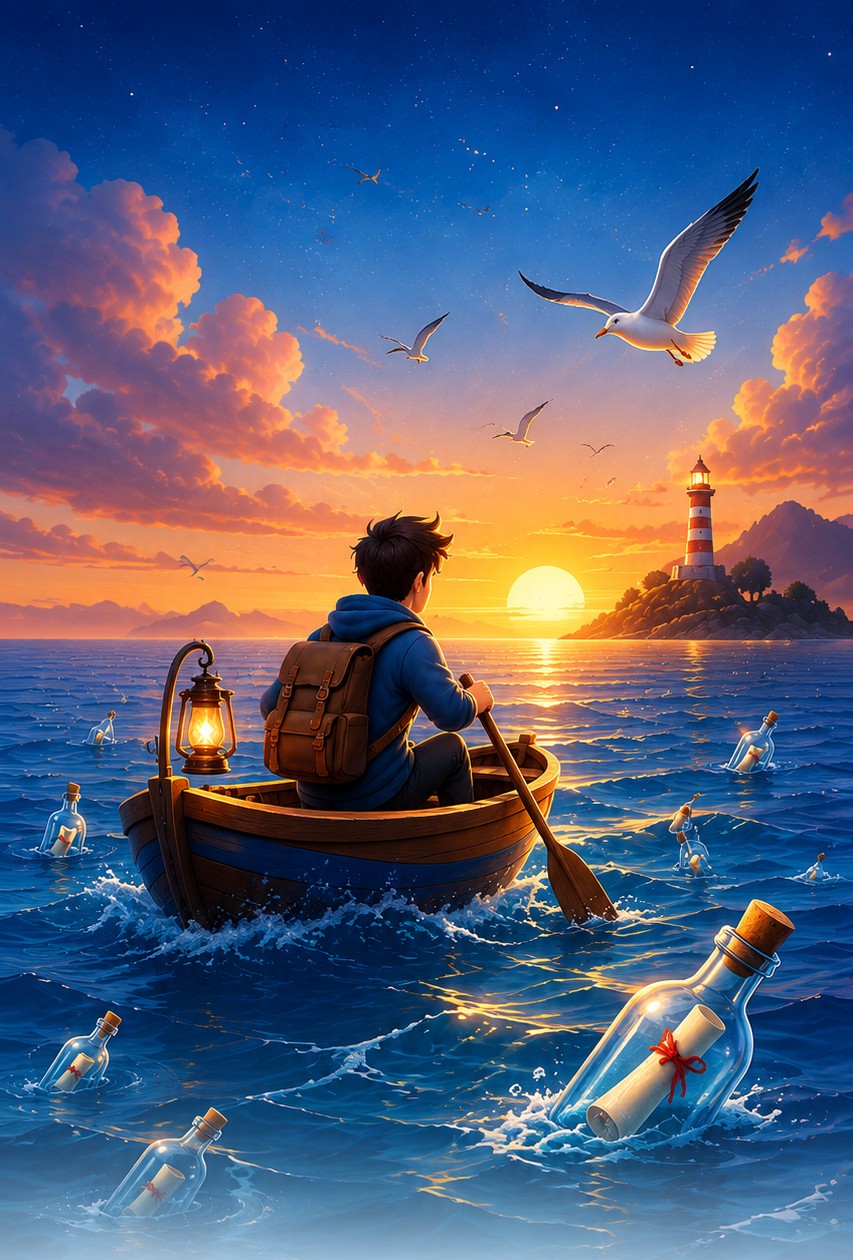 A message in a bottle, cast out to sea